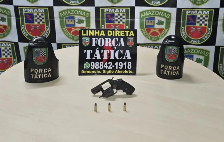 Dois homens são presos apreende 3 armas em Manaus
