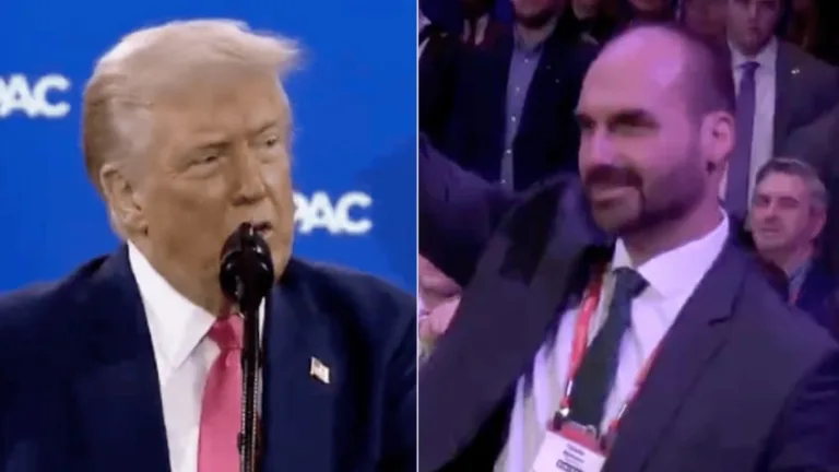 Trump Cumprimenta Eduardo Bolsonaro