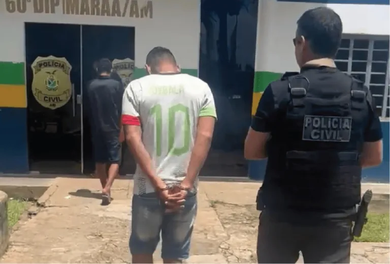Homens foram conduzidos a Delegacia de Maraã. (FOTO: Divulgação /PC-AM)