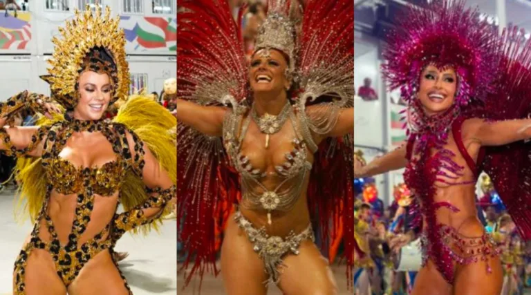 Saiba quem são as rainhas de bateria mais famosas dos desfiles do Carnaval do Rio de Janeiro