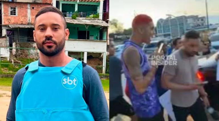 Repórter do SBT é agredido durante cobertura da prisão de Oruam