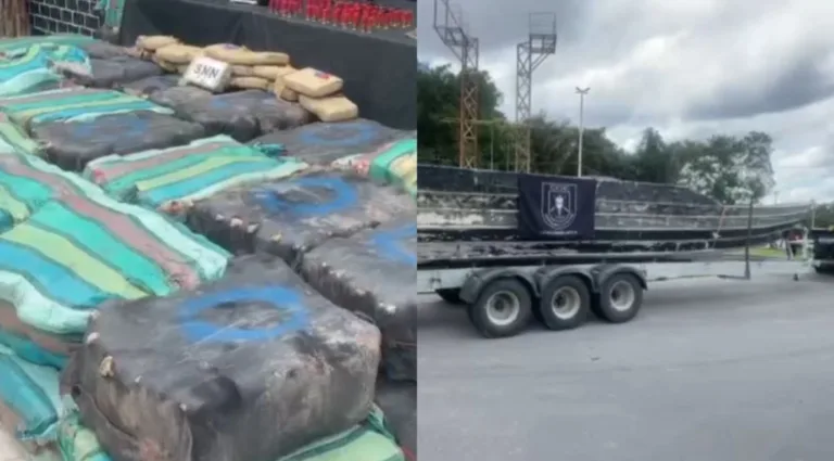 Polícia entra em confronto com criminosos em barco e apreende 2 toneladas de drogas no AM
