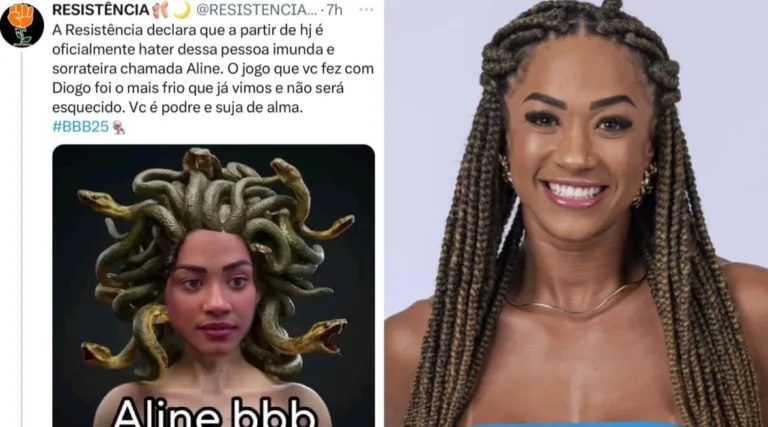 Mãe de ex-ator da globo cria perfil para atacar Aline do BBB 25: “Pessoa imunda e sorrateira”