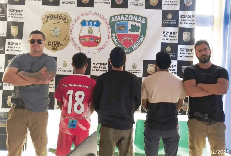 Três homens envolvidos com o tráfico de drogas são presos no Amazonas