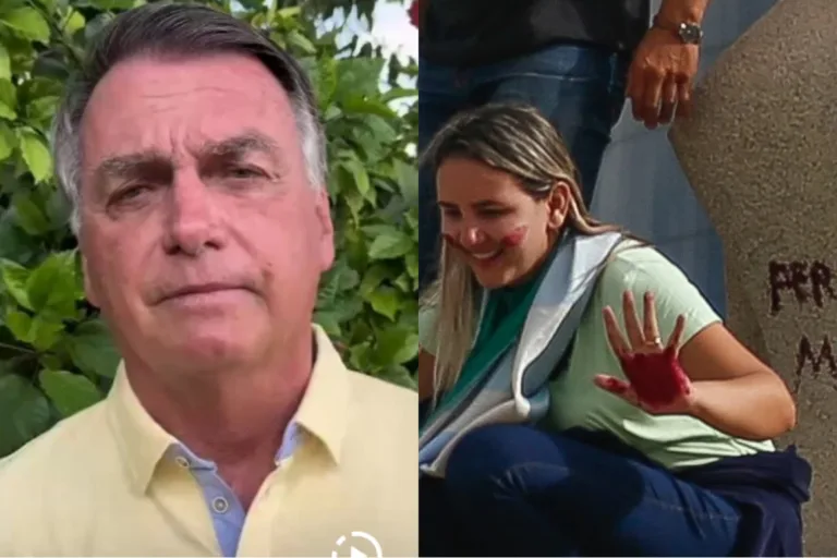 Bolsonaro pede orações por mulher que pichou “Perdeu, mané” em estátua