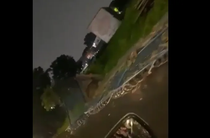 Muro da Polícia Federal desaba durante chuva em Manaus