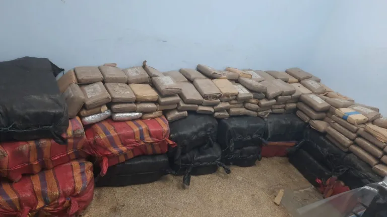 Maconha estava em tabletes na embarcação - (Foto: Divulgação/PC-AM).