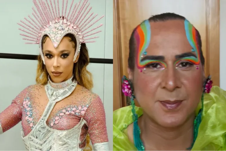 Erika Hilton e Duda Salabert - Carnaval 2025 - desfile Tuiuti - Brasil - Sapucaí