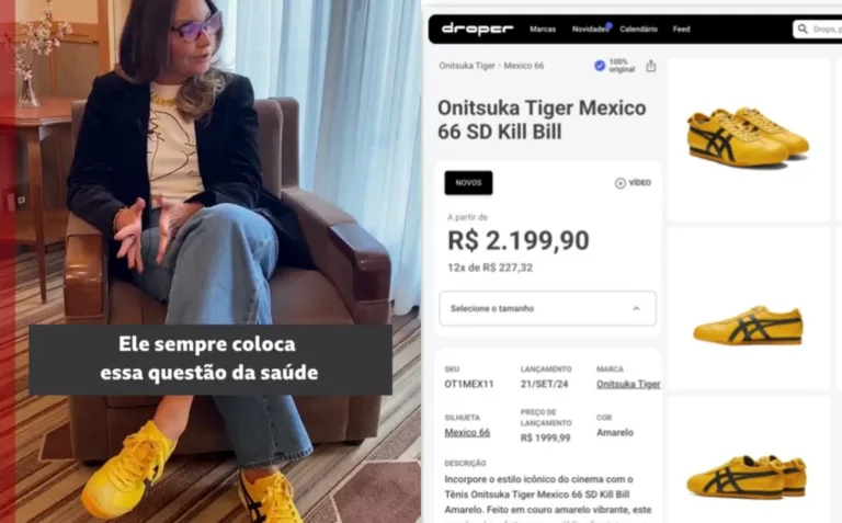 No Japão, Janja usa tênis que custa mais de R$ 2.000