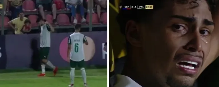 VÍDEO: Atacante do Palmeiras chora após sofrer racismo em jogo no Paraguai: “Até quando?”