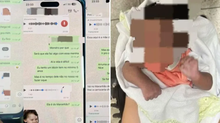 PRINTS: Mãe vende bebê recém-nascido por R$5 mil para dona de sorveteria em Goiânia