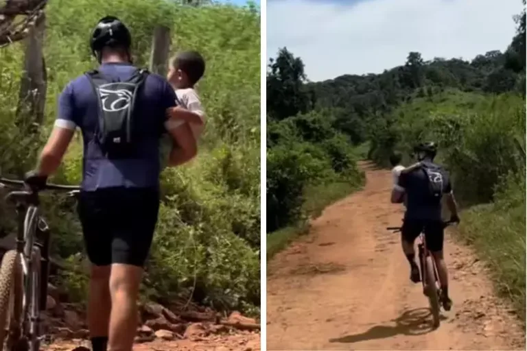 VÍDEO: Casal encontra criança de 2 anos sozinha durante trilha na mata em Goiás