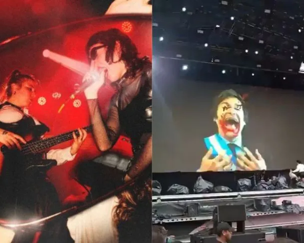 Banda exibiu vídeo assustador de Javier Milei