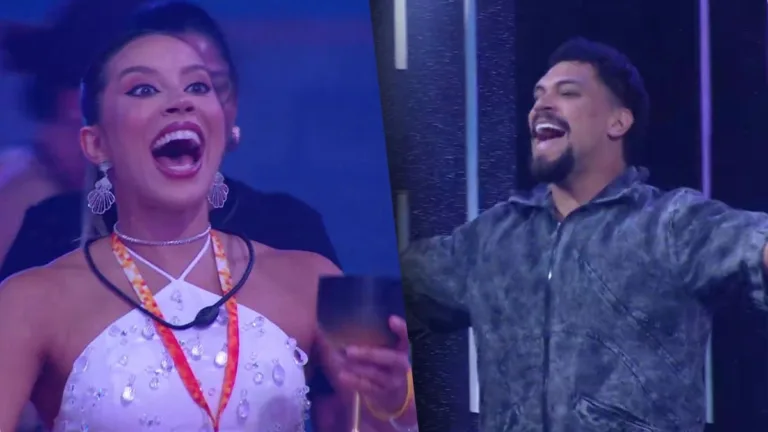 VÍDEO: Após ser barrado de festa por Renata, Vinicius tem volta triunfal à casa