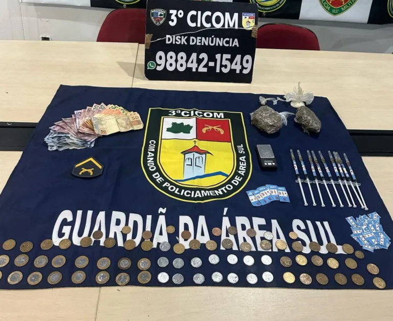 Homem de 24 anos é preso com extrato de maconha em seringas na zona Sul de Manaus