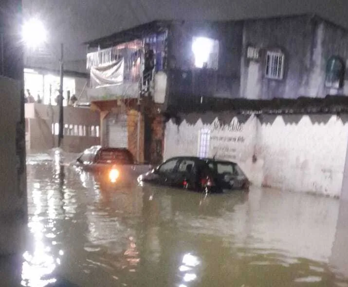 VÍDEOS: Chuva na madrugada em Manaus causa alagamentos, e jacaré é avistado