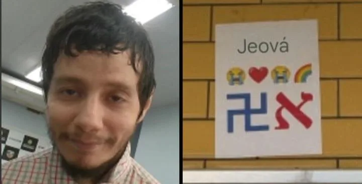 VÍDEO: Homem é preso após deixar suástica nazista em sinagoga no Centro de Manaus