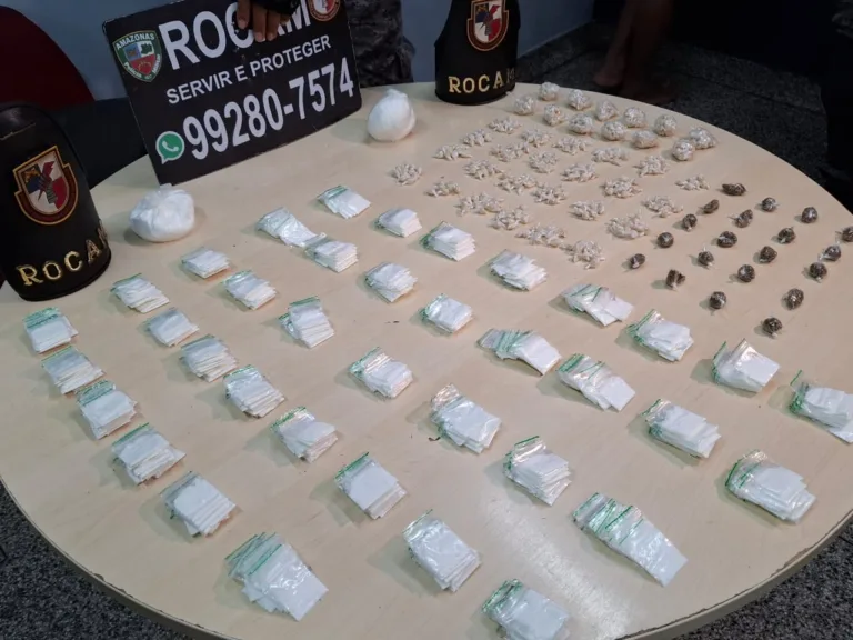 Suspeito é preso com drogas durante patrulhamento da ROCAM no bairro Tarumã
