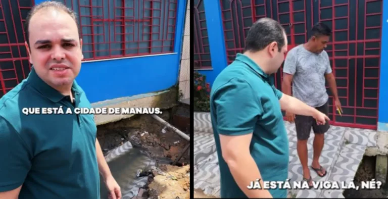 Roberto Cidade critica infraestrutura de bairros na zona Leste de Manaus - (Foto: Reprodução/Instagram).