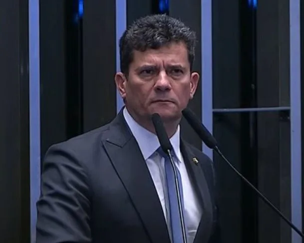 Moro celebrou lei, mas enfatizou desafios - (Foto: Reprodução/TVSenado).