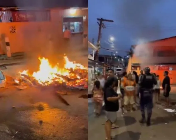 Moradores protestam por falta de água