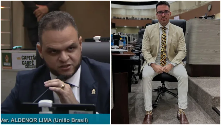 Aldenor Lima (União Brasil) diz que não agrediu Rodrigo Guedes (PP) porque estava de onça-pintada - (Foto: Reprodução/CMM).