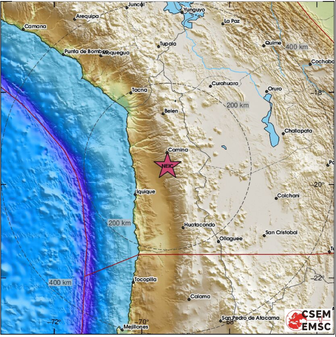Terremoto de magnitude 5,7 atinge atinge o Chile na madrugada desta segunda (25/5)
