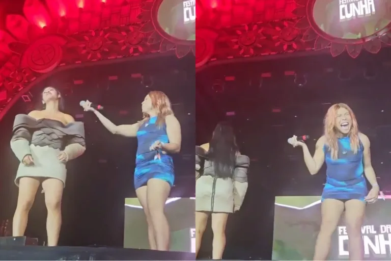 Festival da Cunhã: Blogueirinha lança indireta para Mateus e ex-sogra de Isabelle no palco; veja vídeo