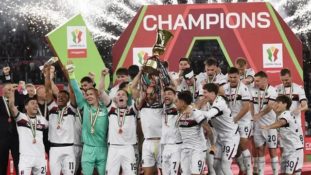 Bologna supera o Milan e conquista o título da Copa da Itália após 51 anos
