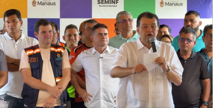 Em palanque com David Almeida, senador Eduardo Braga manda recado: “Unidos seremos fortes”