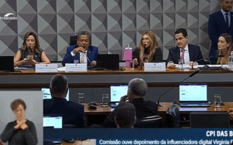 Virgínia depõe sobre a CPI das Bets - (Foto: Reprodução/X).