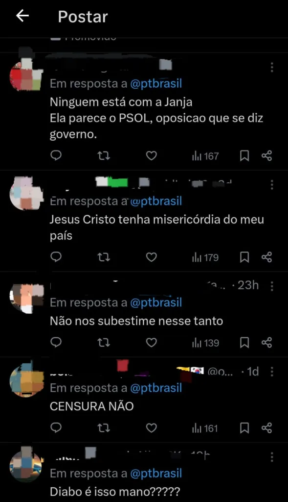 Campanha Estou Com Janja no X