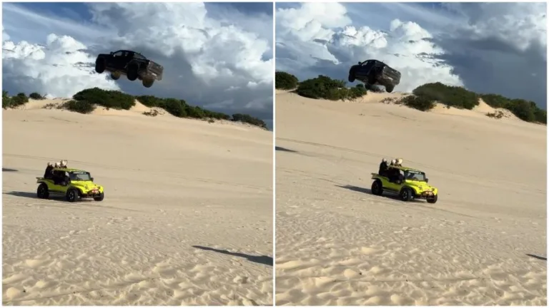 Motorista de picape que “voou” sobre buggy em duna no Ceará desmaiou, afirma site Motorista de picape que “voou” sobre buggy em duna no Ceará desmaiou, afirma site
