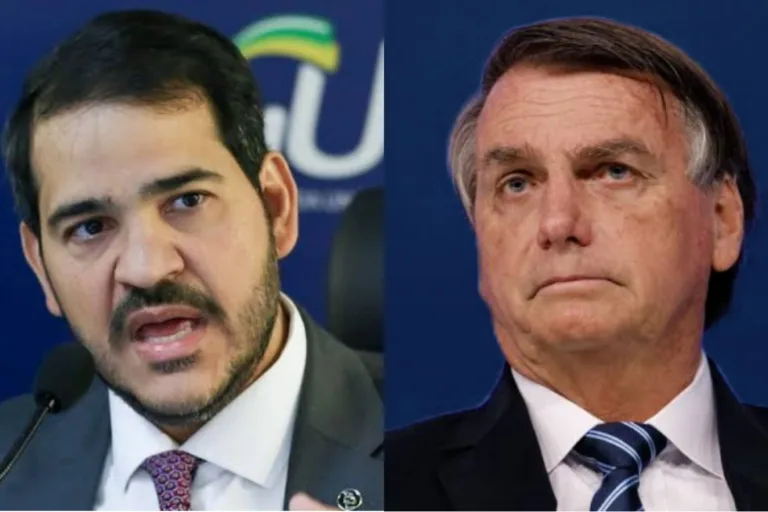ministro da AGU (Advocacia-Geral da União), Jorge Messias ; o ex-presidente Jair Bolsonaro