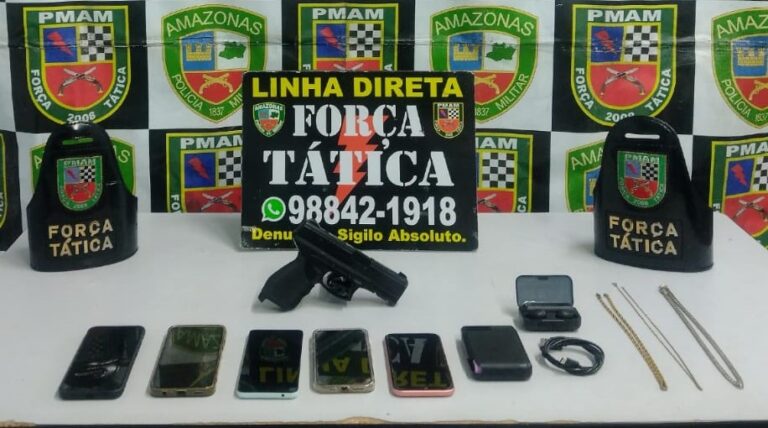 Homem é preso e adolescente é apreendido suspeitos de 'arrastões' em Manaus