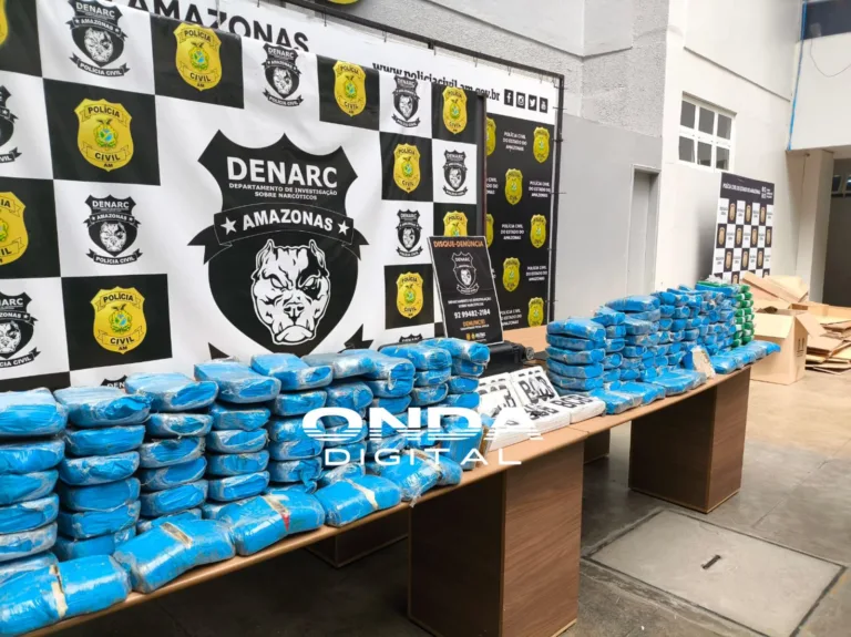 Mais de 200 kg de cocaína do Peru seriam distribuídos na zona Sul de Manaus