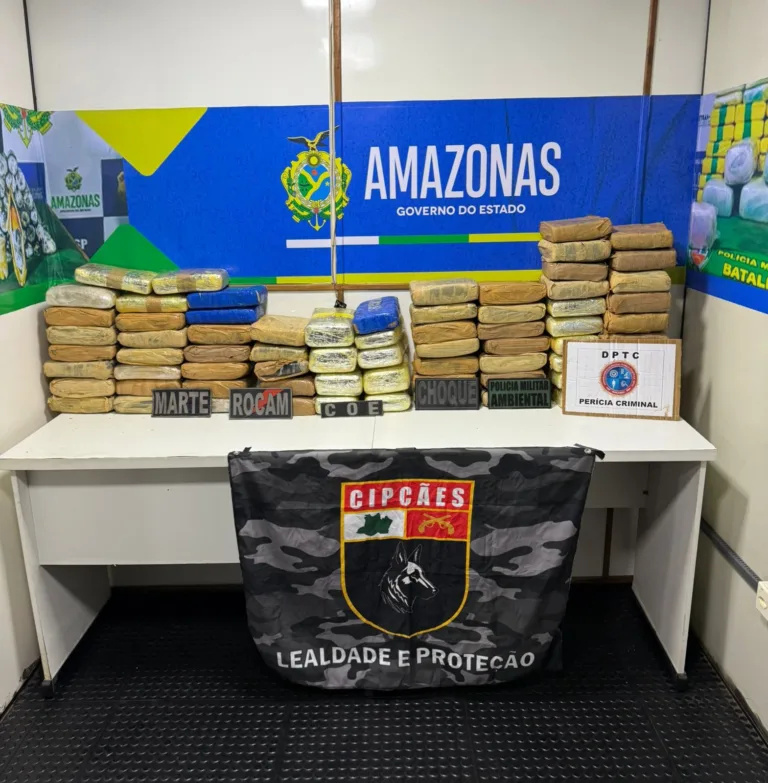 Drogas avaliadas em R$ 2,4 milhões são apreendidas no Amazonas