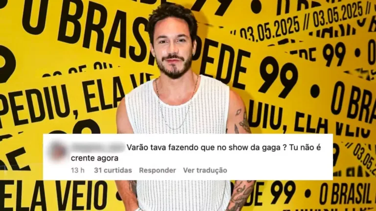 Eliezer é criticado por ir a show de Lady Gaga após se declarar cristão: "Tu não é crente agora?"