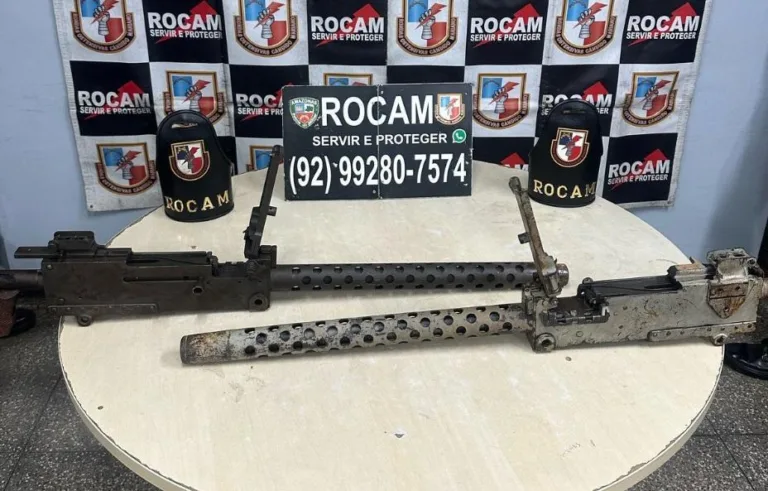 Homem preso com submetralhadoras é sargento da PM em Manaus