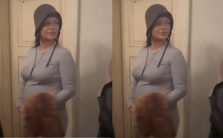 Rihanna em hotel antes do Met Gala.