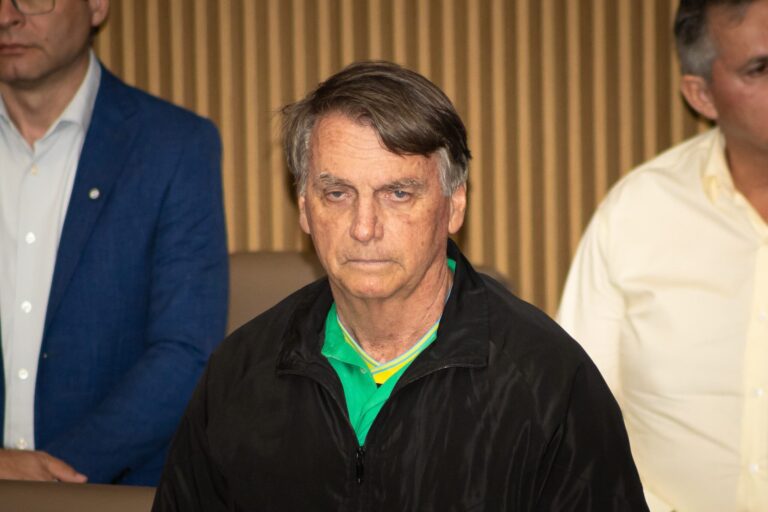 Jair Bolsonaro, durante evento na Câmara Municipal de Aparecida de Goiânia