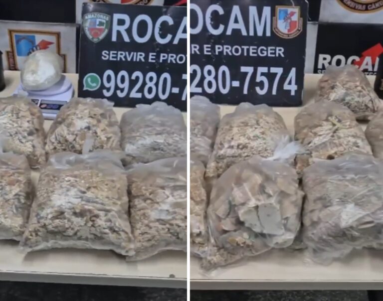Rocam faz apreensão de drogas.