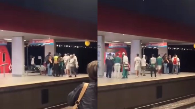 Torcedores do Palmeiras agridem homem em estação de trem de São Paulo