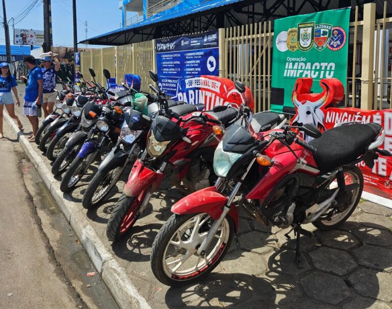 21 motos são apreendidas durante operação impacto em Parintins
