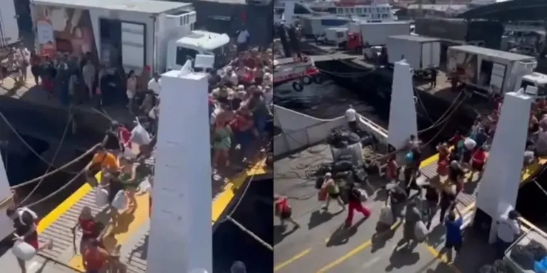 Porto de Manaus registra correria - (Foto: Reprodução/WhatsApp).