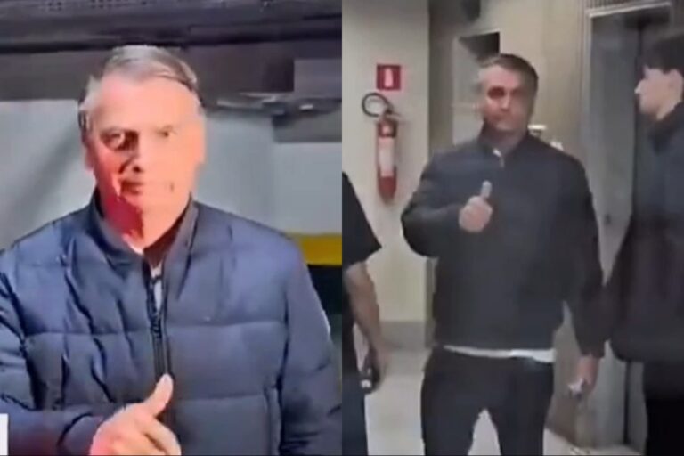 Em encontro com aliados, Bolsonaro evita falar com imprensa: “Vocês sabem que eu não posso” Em encontro com aliados, Bolsonaro evita falar com imprensa: “Vocês sabem que eu não posso”