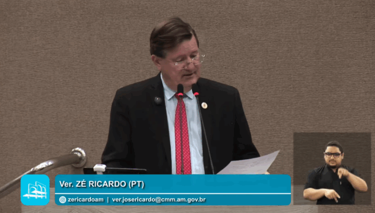 Zé Ricardo é o único vereador a discursar antes de recesso parlamentar; sessão dura 4 minutos