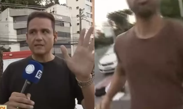 Equipe da Record Bahia é agredida durante cobertura ao vivo de acidente em Salvador
