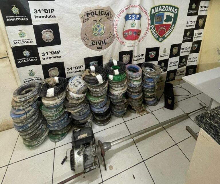 Roubo de 1,5 tonelada de cabos elétricos causou prejuízo de R$ 80 mil no Amazonas