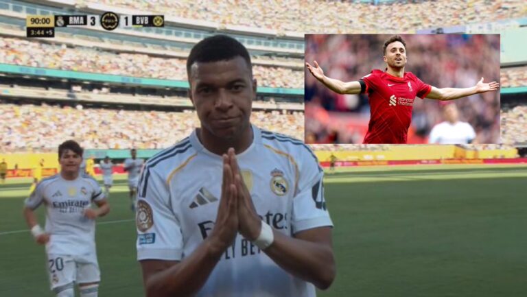 Kylian Mbappé homenageia Diogo Jota após gol no Mundial de Clubes
